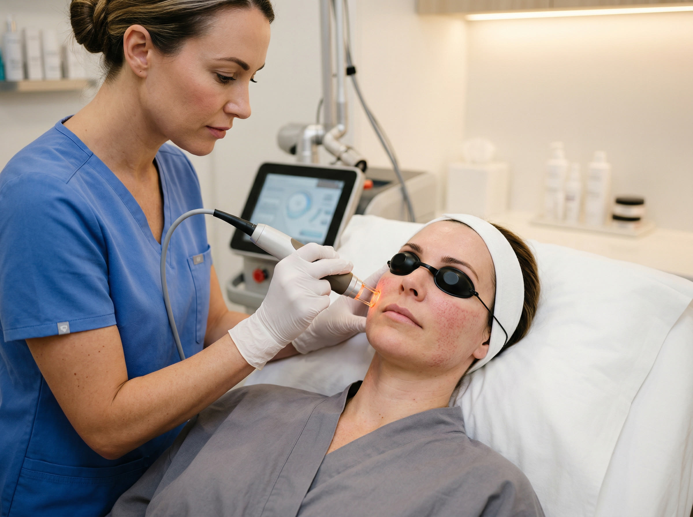 Fractional Laser skin resurfacing at Healing Aesthetics in Hinsdale, IL